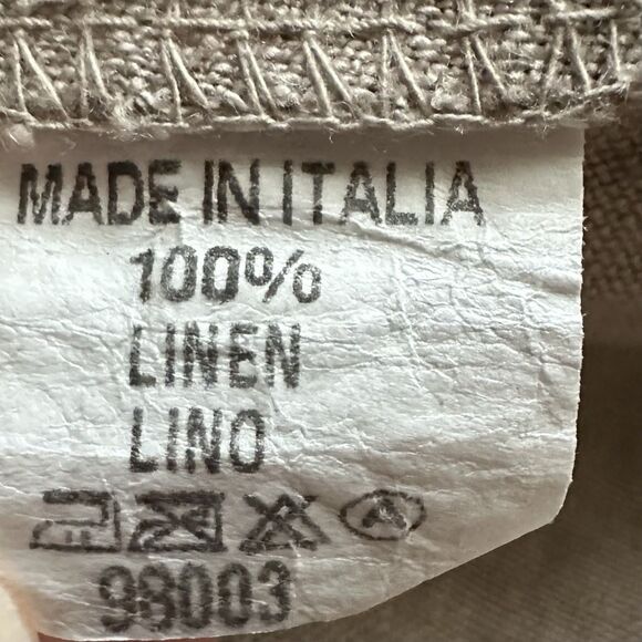 Ozange Linen Pants Women’s Lg Pullon Capri Wide Leg Coastal Beach Neutral - Picture 4 of 8